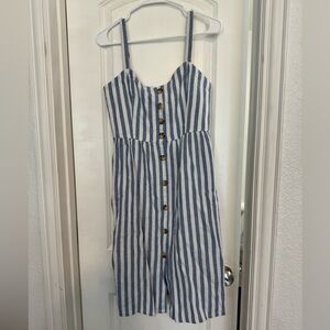 Women’s Abercrombie blue and white striped dress
